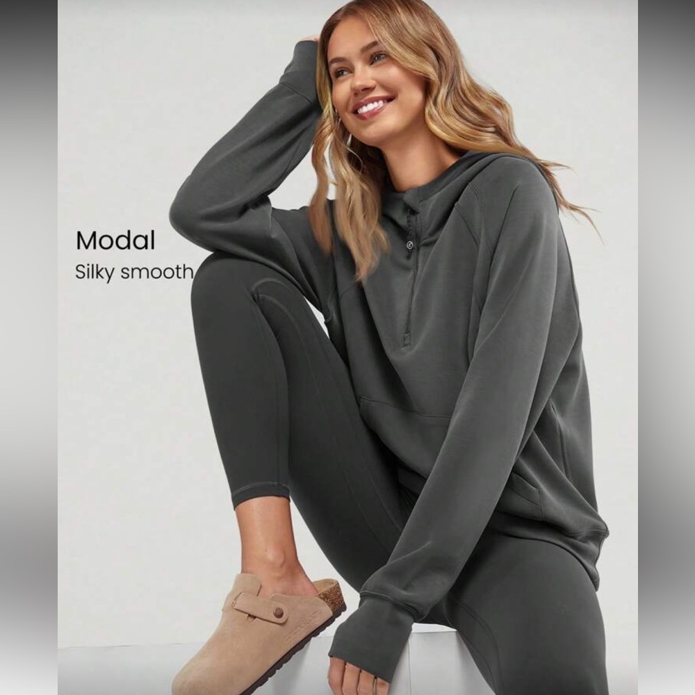 Glowmode Silky Smooth Gray Modal Hoodie